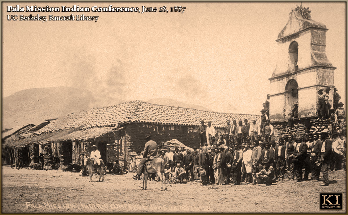 Pala Mission; Indian Conference; June 28; 1887; no. 101Contributing Institution:UC Berkeley; Bancroft Library