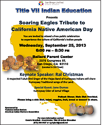 CALIFORNIA NATIVE AMERICAN DAY