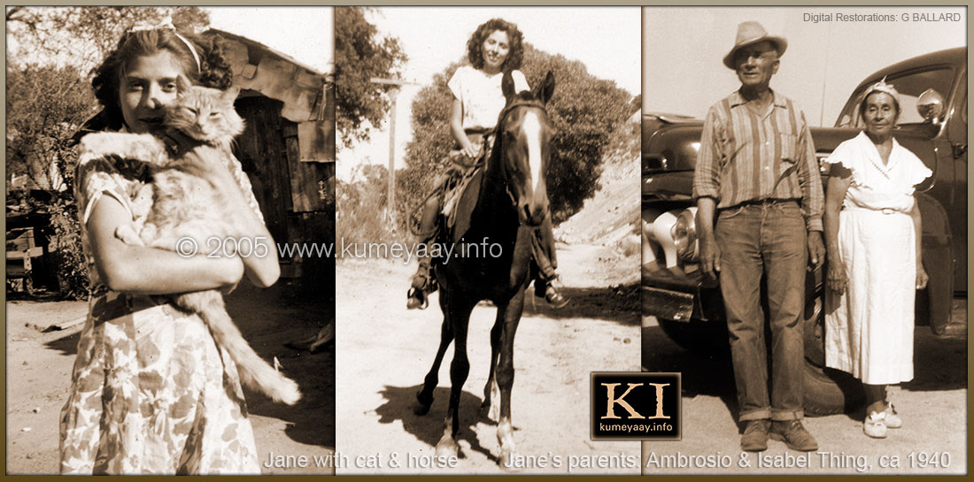 YOUNG JANE ON HORSEBACK, HOLDING CAT