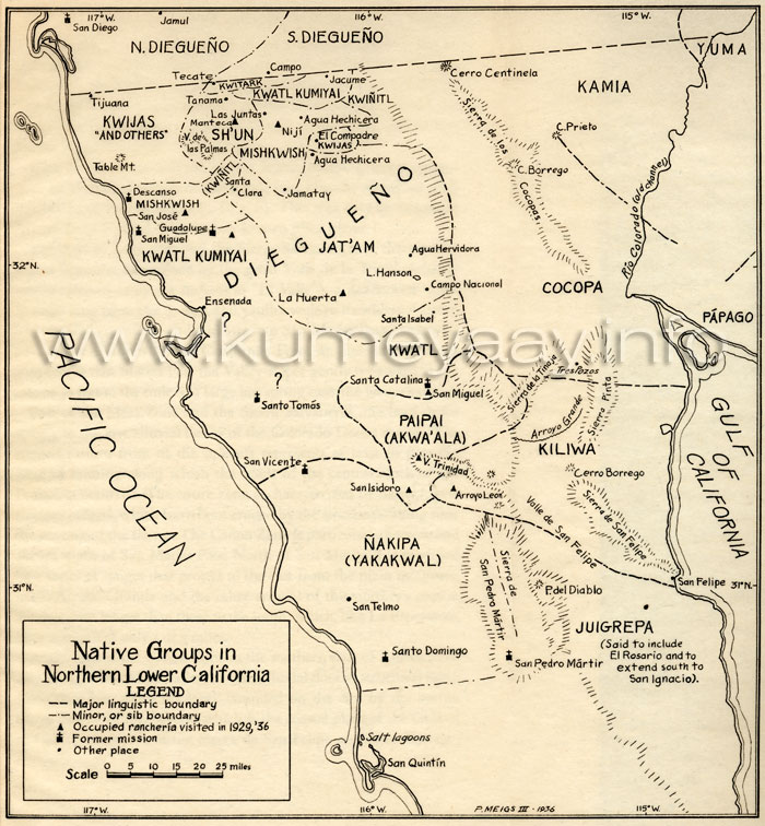 LARGE DIEGUENO HISTORICAL MAP Picture