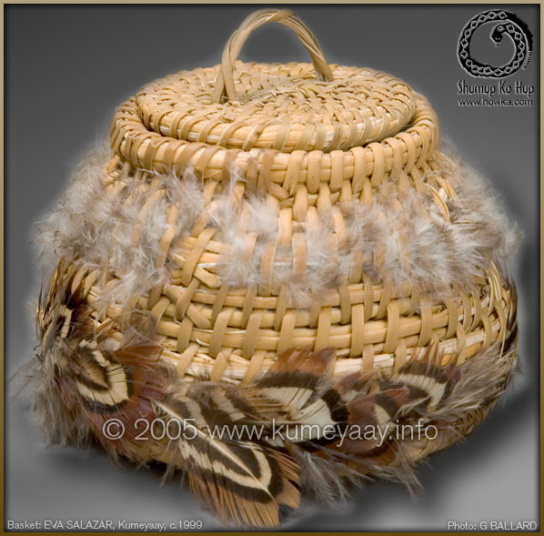 BASKET WITH FEATHERS