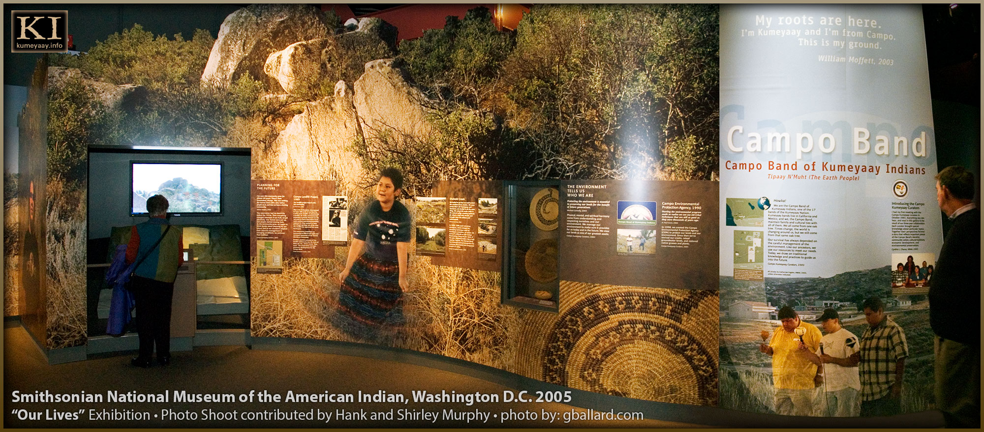 KUMEYAAY NATION "Our Lives" museum exhibition at the Smithsonian National Museum of the American Indian, Washington D.C., 2005. 