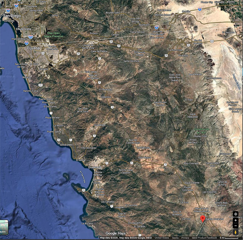 WHERE IS SANTA CATARINA EJIDO LOCATED ON GOOGLE SATELLITE MAP?