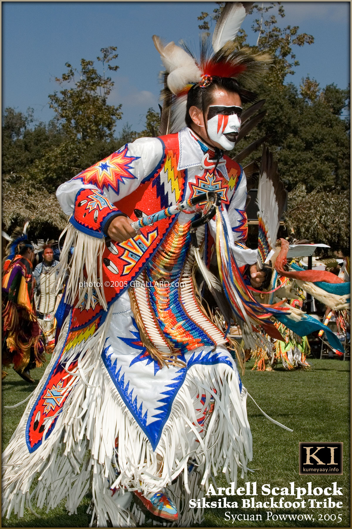 ARDELL SCALPLOCK CHAMPION POWWOW DANCER IN FULL TRIBAL REGALIA