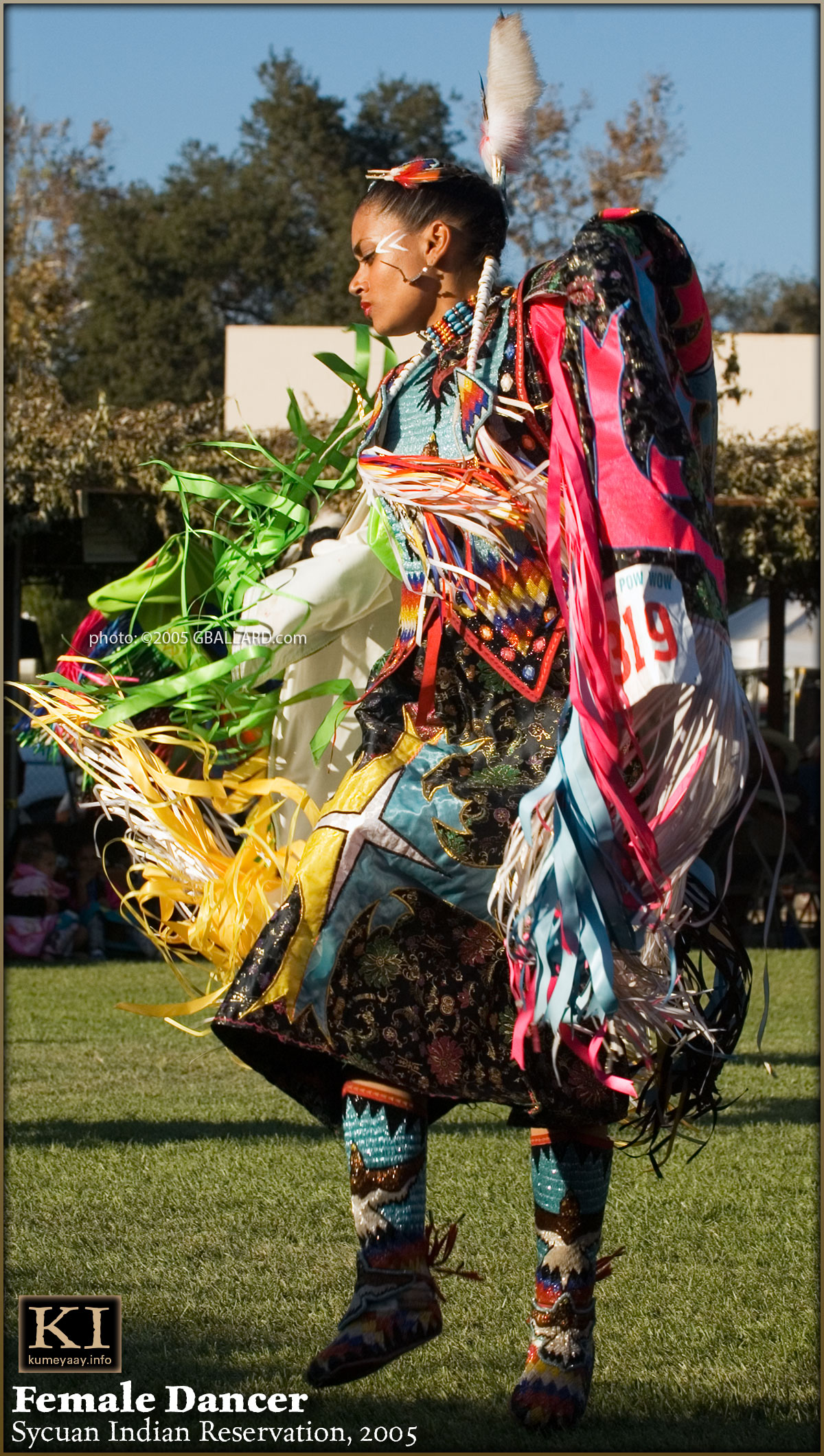 BEAUTIFUL WOMAN IN COLORFUL TRIBAL REGALIA
